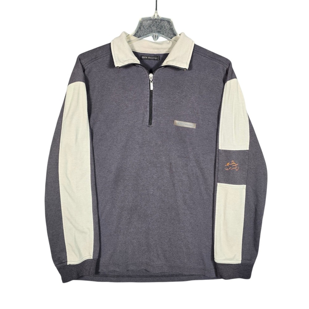 BMW Motorrad Quarter Zip Men's Medium Pullover Sweatshirt Performance 1/4